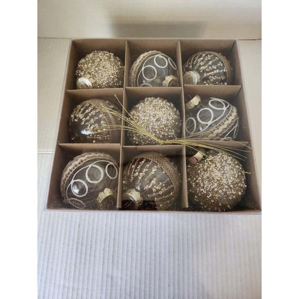 9Pcs 80mm 3.15" Christmas Ball Tree Ornaments Hanging Pendants Ball for Gifts